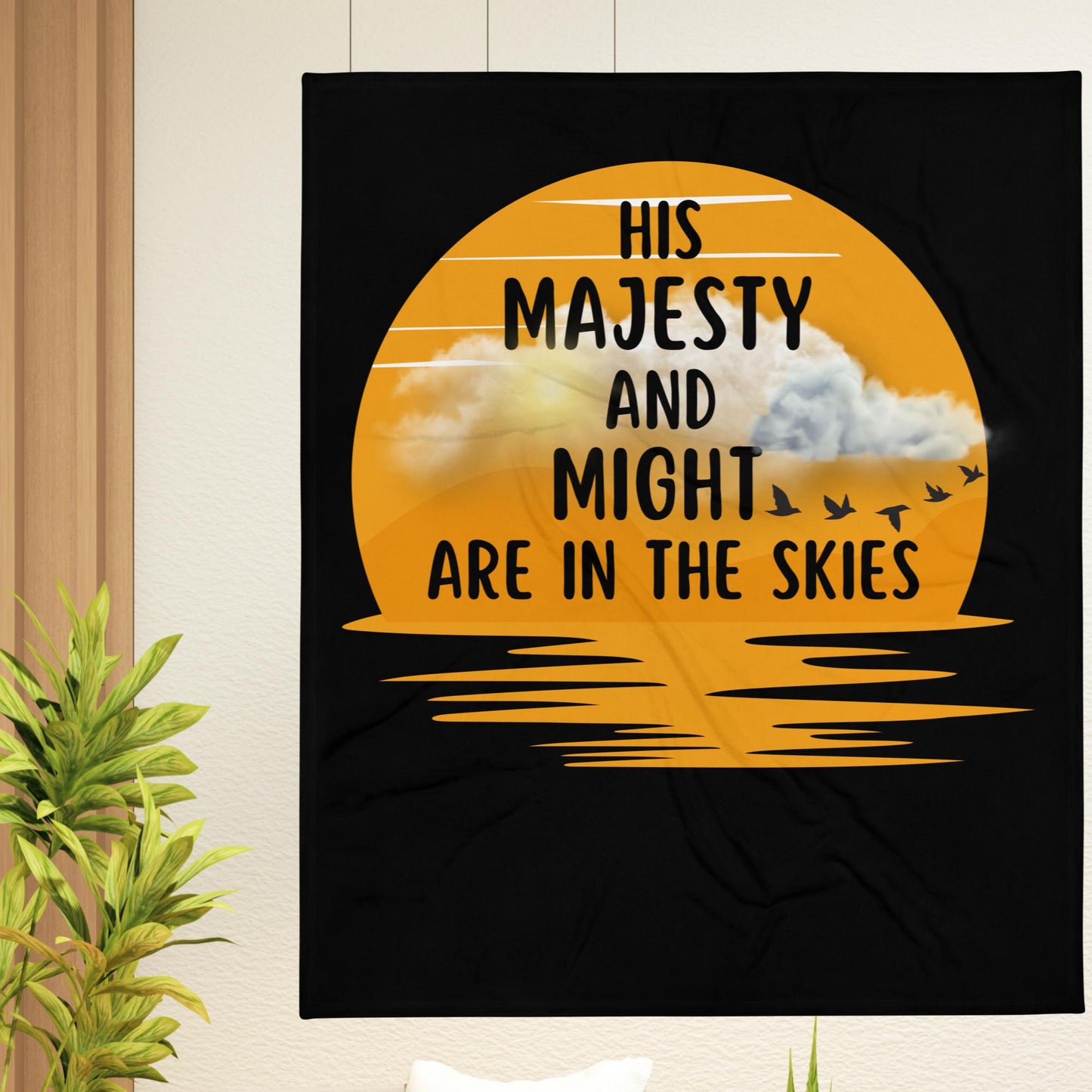 HIS Majesty And Might Are In The Skies Throw Blankets-50″×60″-HIS Majesty And Might Are In The Skies II-mysticalcherry