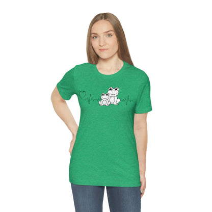 Heartbeat Mom & Baby Frogs Graphic T-Shirt-T-Shirt-mysticalcherry