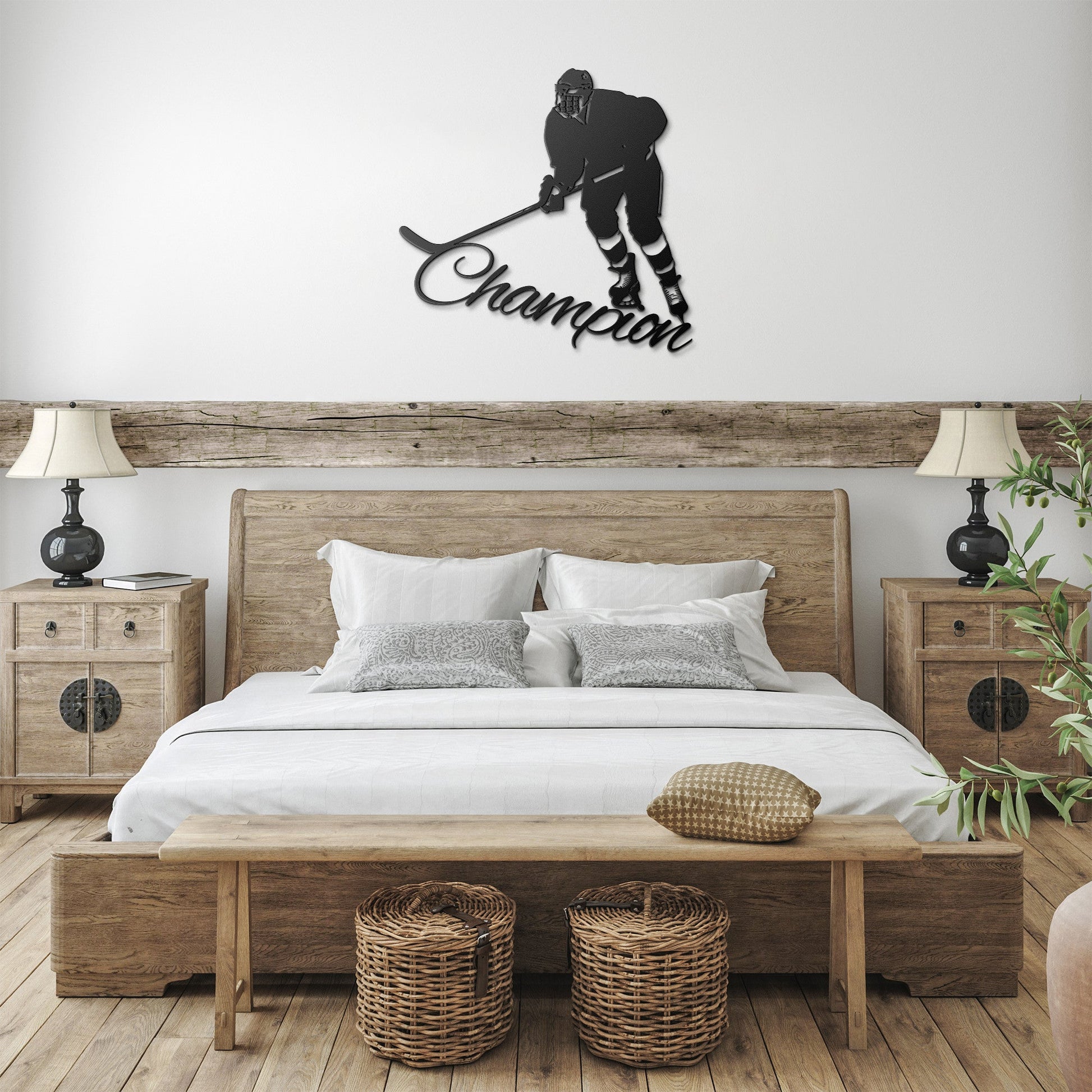 Hockey Champion Metal Wall Art Sign-Wall Art-mysticalcherry
