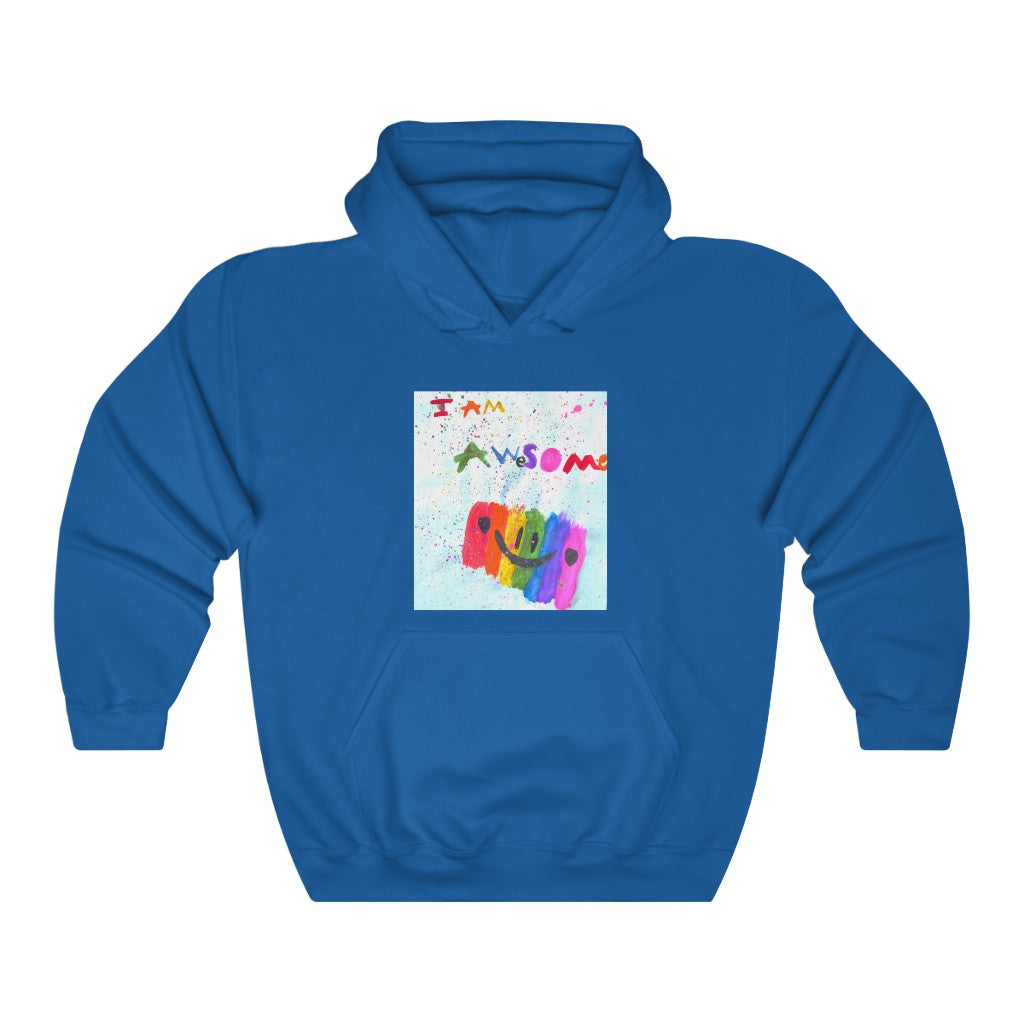 I AM AWESOME Graphic Hoodie-Hoodie-Royal-S-mysticalcherry
