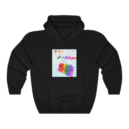 I AM AWESOME Graphic Hoodie-Hoodie-Black-S-mysticalcherry
