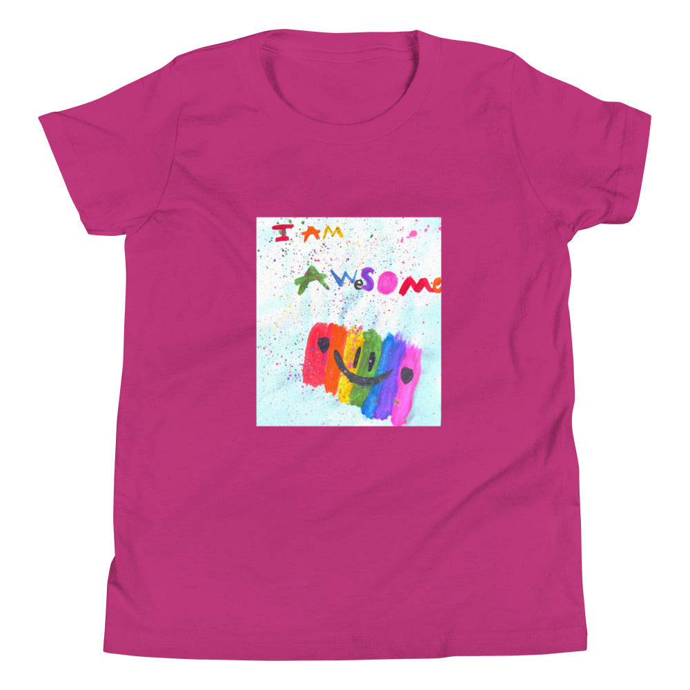 I Am Awesome Youth T-Shirt-kid's t-shirt-Berry-S-mysticalcherry