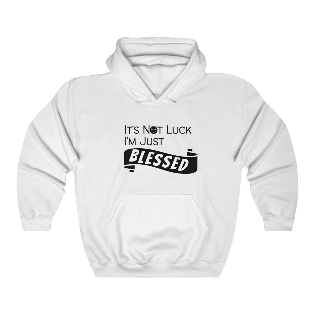 IT'S NOT LUCK, I'M JUST BLESSED HOODIE-Hoodie-White-S-mysticalcherry