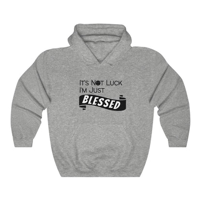 IT'S NOT LUCK, I'M JUST BLESSED HOODIE-Hoodie-Sport Grey-S-mysticalcherry