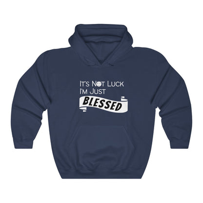 IT'S NOT LUCK, I'M JUST BLESSED HOODIE-Hoodie-Navy-S-mysticalcherry