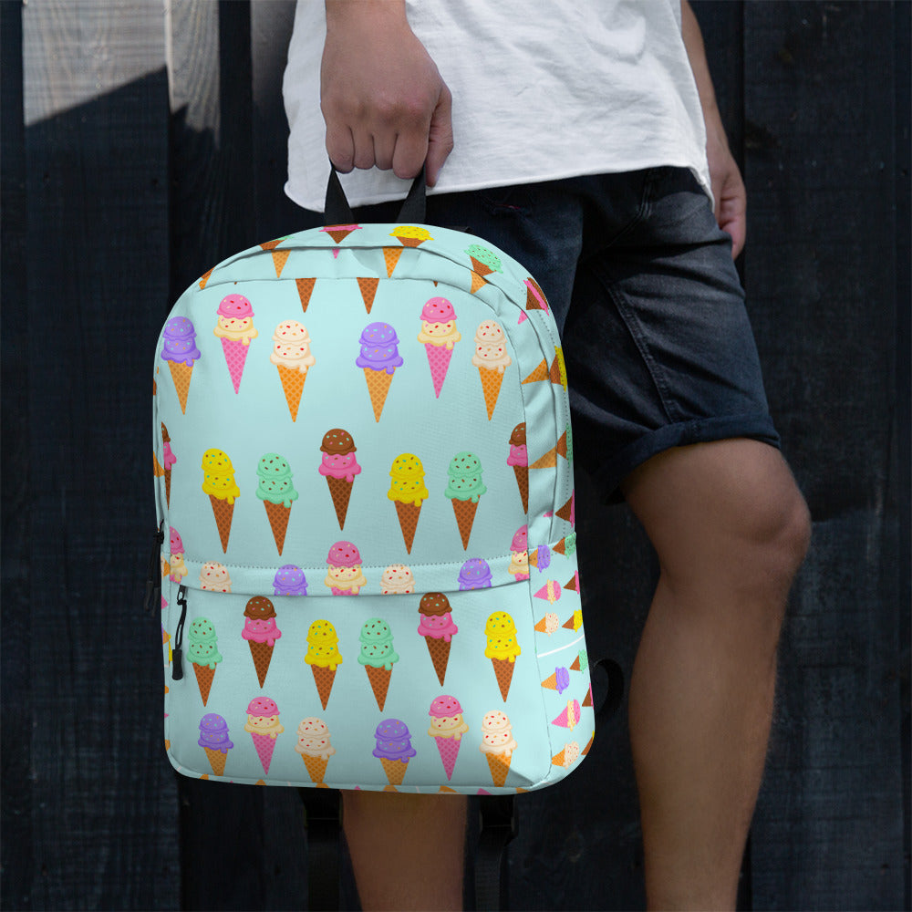 Ice Cream Waffle Cone With Sprinkles Backpack-Backpacks-mysticalcherry