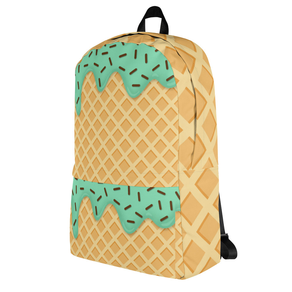 Ice Cream Waffle Cone With Sprinkles Backpack-Backpacks-mysticalcherry