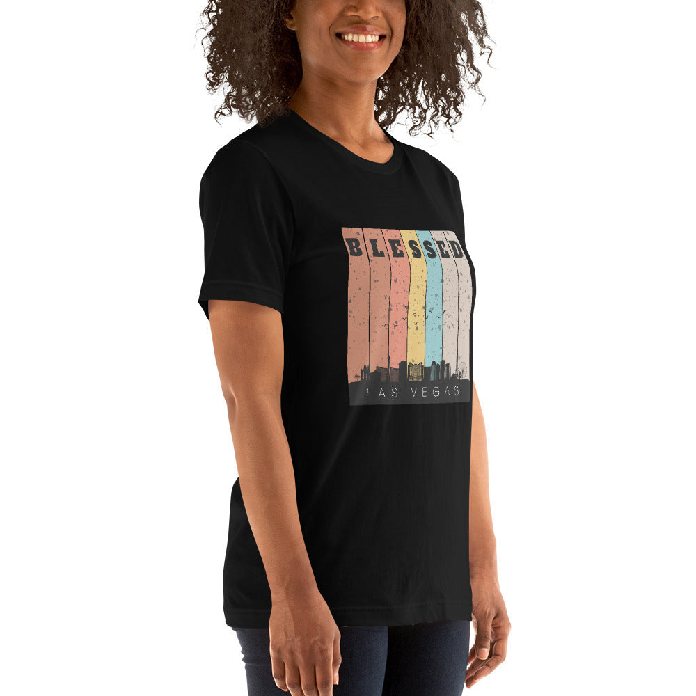 LAS VEGAS SKYLINE BLESSED T-SHIRT-graphic T-Shirt-mysticalcherry