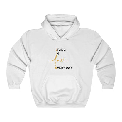 LIFE: LIVING IN FAITH EVERY DAY HOODIE-Hoodie-White-S-mysticalcherry
