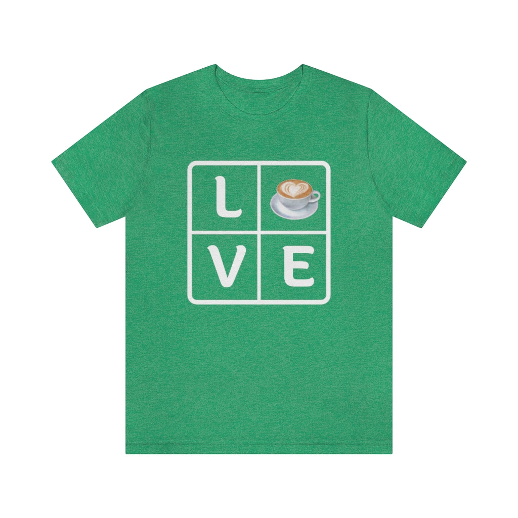 LOVE LATTE T-SHIRT-T-Shirt-Heather Kelly-S-mysticalcherry