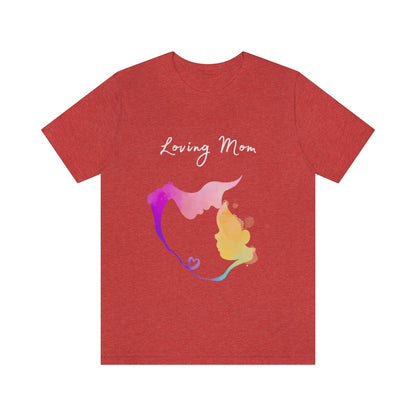 LOVING MOM T-SHIRT-T-Shirt-Heather Red-S-mysticalcherry