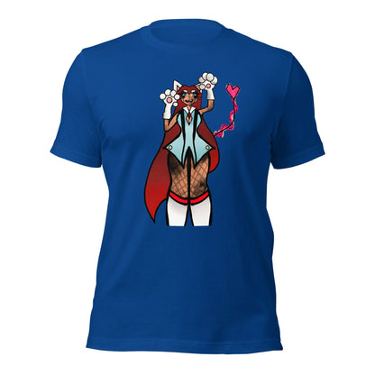 LizBeth Neko Anime Crewneck T-shirt-T-Shirt-True Royal-S-mysticalcherry