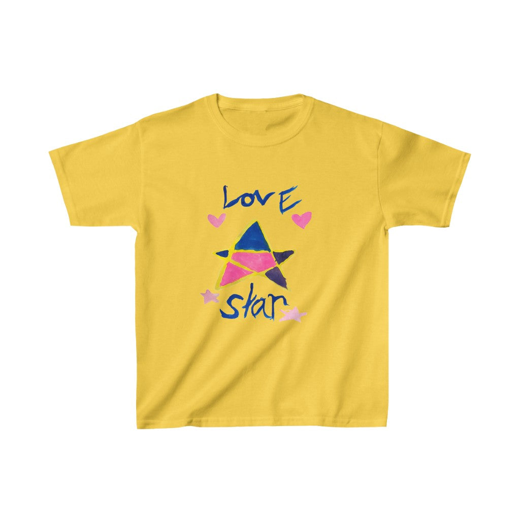 Love Star Graphic Kids Heavy Cotton™ Tee-Kids clothes-XS-Daisy-mysticalcherry