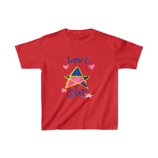 Love Star Kids Cotton™ Tee-Kids clothes-XS-Red-mysticalcherry