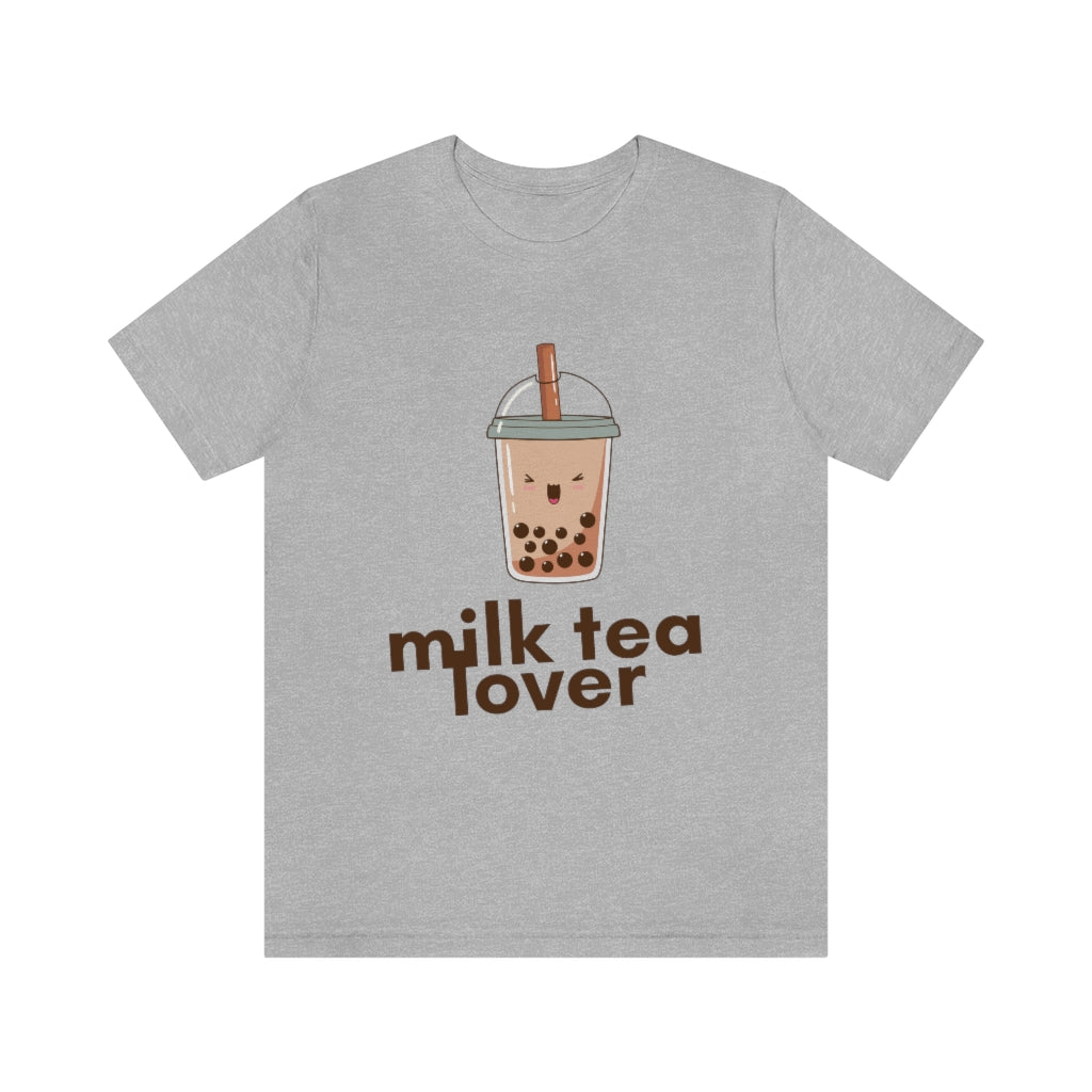 MILK TEA LOVER T-SHIRT-T-Shirt-Athletic Heather-S-mysticalcherry