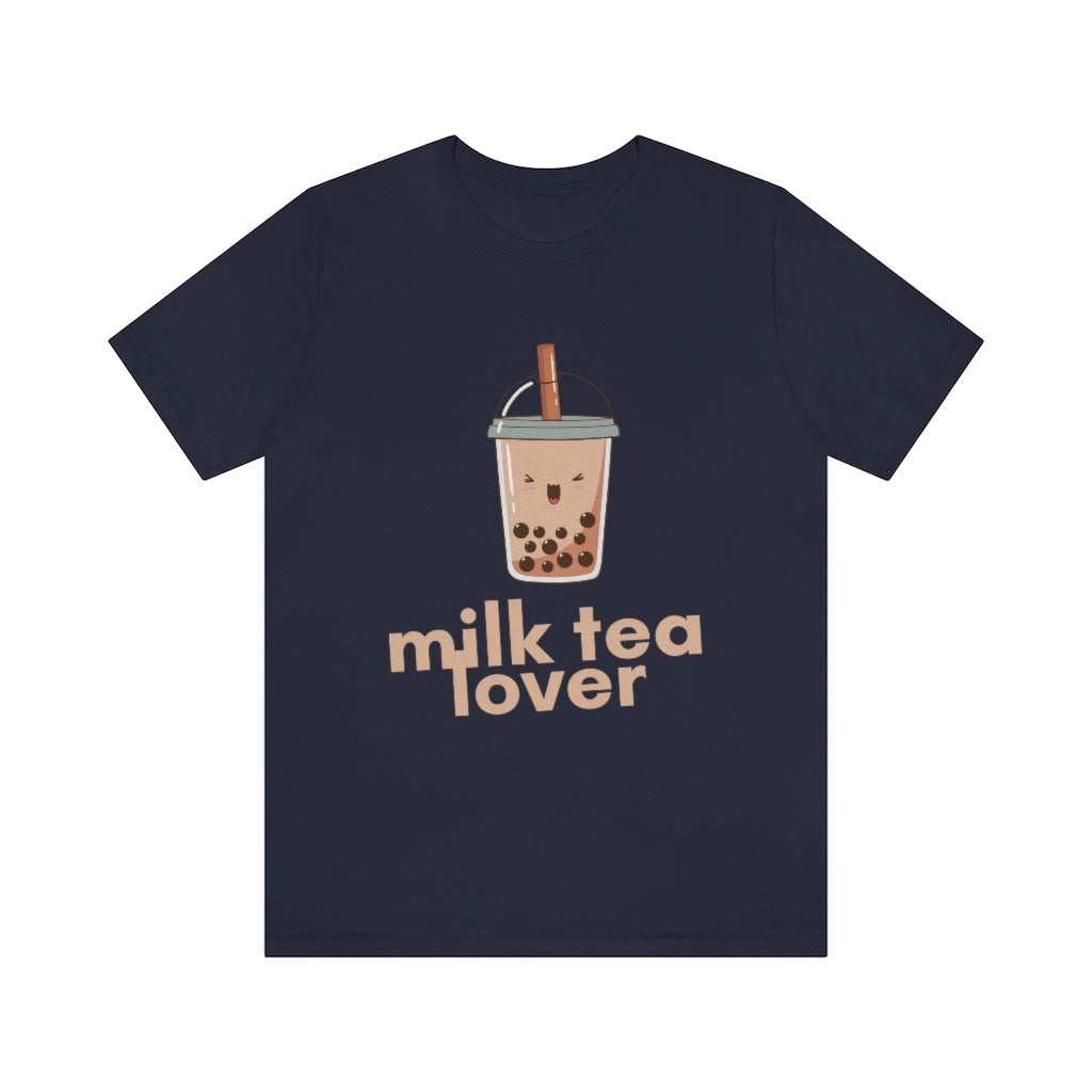 MILK TEA LOVER T-SHIRT-T-Shirt-Navy-S-mysticalcherry