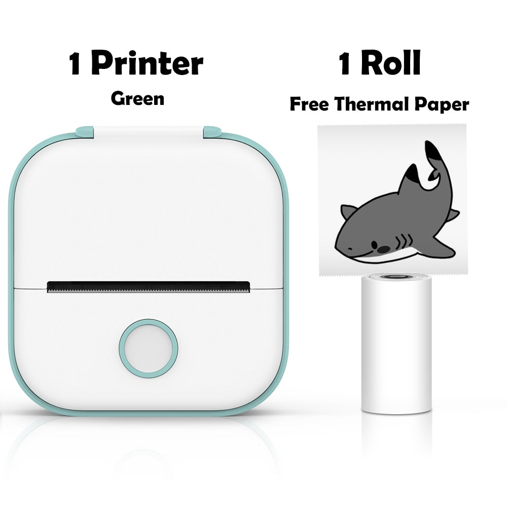 Mini Portable Thermal Printer-Mini Portable Thermal Printer-Green Printer-Imported-mysticalcherry