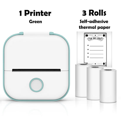 Mini Portable Thermal Printer-Mini Portable Thermal Printer-Green 1-Imported-mysticalcherry