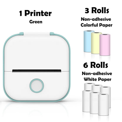 Mini Portable Thermal Printer-Mini Portable Thermal Printer-Green 5-Imported-mysticalcherry