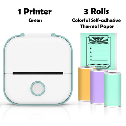 Mini Portable Thermal Printer-Mini Portable Thermal Printer-Green 3-Imported-mysticalcherry