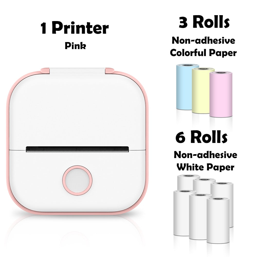 Mini Portable Thermal Printer-Mini Portable Thermal Printer-Pink 5-Imported-mysticalcherry