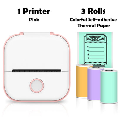 Mini Portable Thermal Printer-Mini Portable Thermal Printer-Pink 3-Imported-mysticalcherry