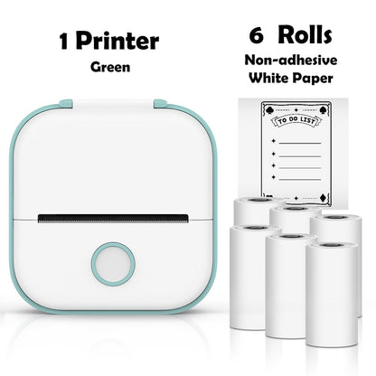 Mini Portable Thermal Printer-Mini Portable Thermal Printer-Green 4-Imported-mysticalcherry