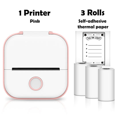 Mini Portable Thermal Printer-Mini Portable Thermal Printer-Pink 1-Imported-mysticalcherry