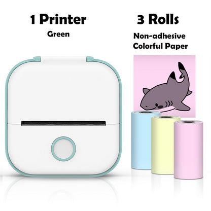 Mini Portable Thermal Printer-Mini Portable Thermal Printer-Green 2-Imported-mysticalcherry