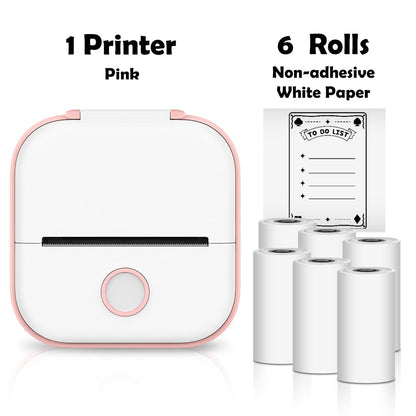 Mini Portable Thermal Printer-Mini Portable Thermal Printer-Pink 4-Imported-mysticalcherry