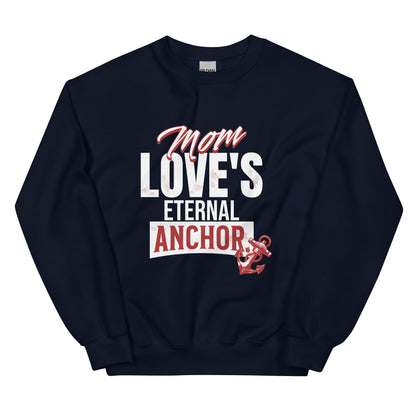 Mom Love's Eternal Anchor Sweatshirt-Navy-S-mysticalcherry