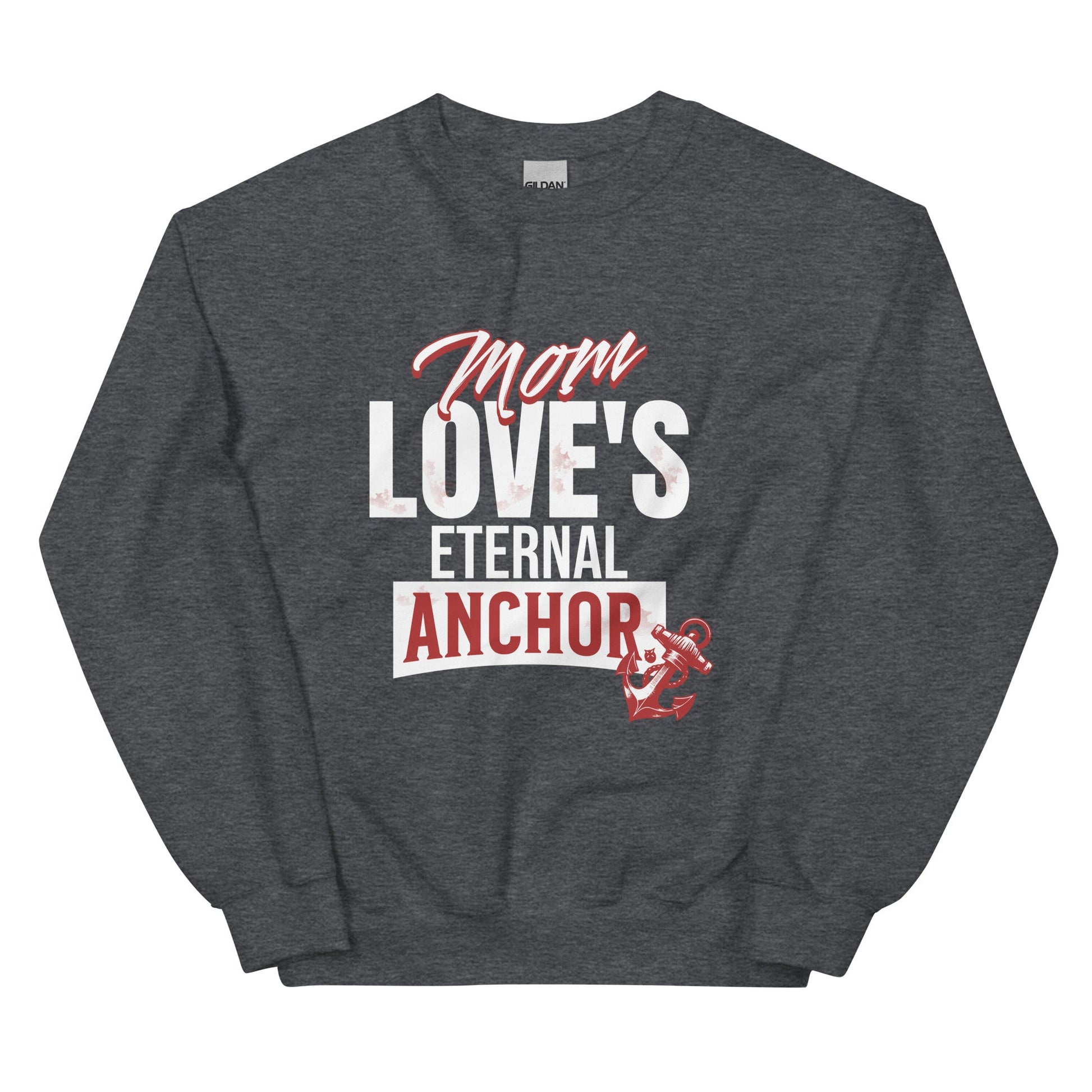 Mom Love's Eternal Anchor Sweatshirt-Dark Heather-S-mysticalcherry