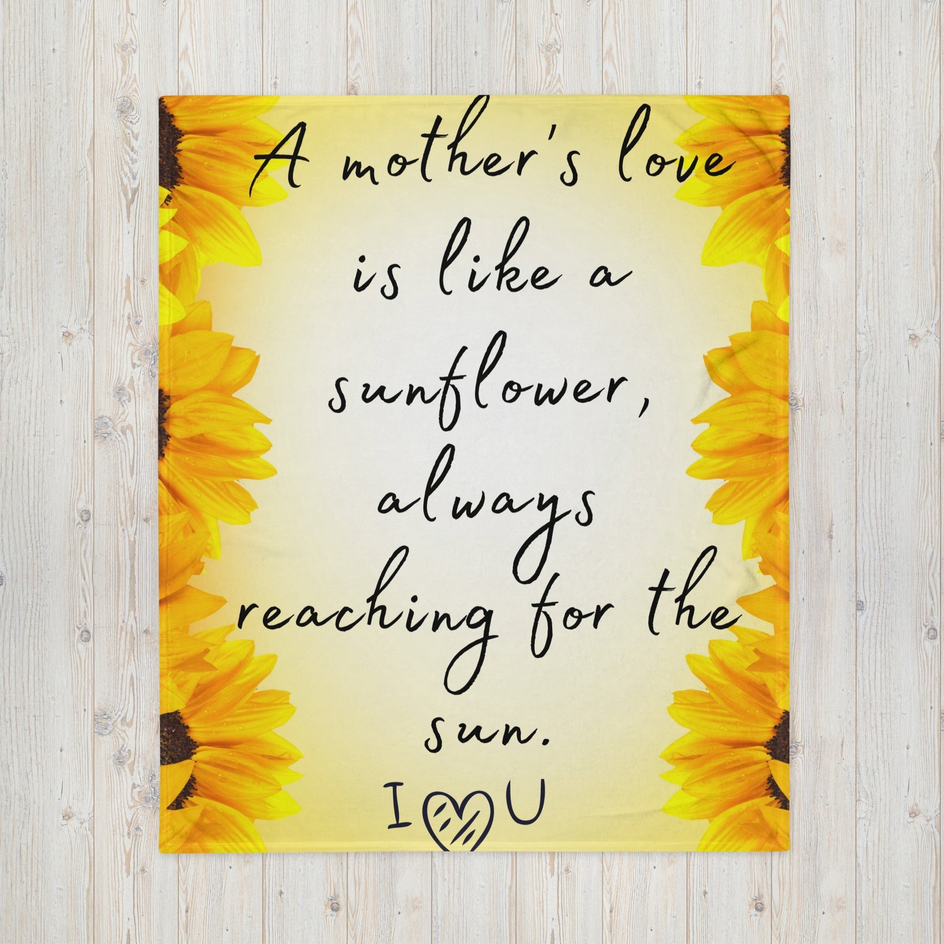 Mom Massage & Letter Throw Blanket-THROW BLANKET-Small 50″×60″-Sunflower MOM-mysticalcherry