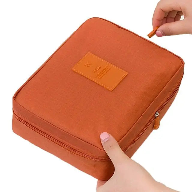 Multifunction Cosmetic Bag-makeup case-Orange-mysticalcherry