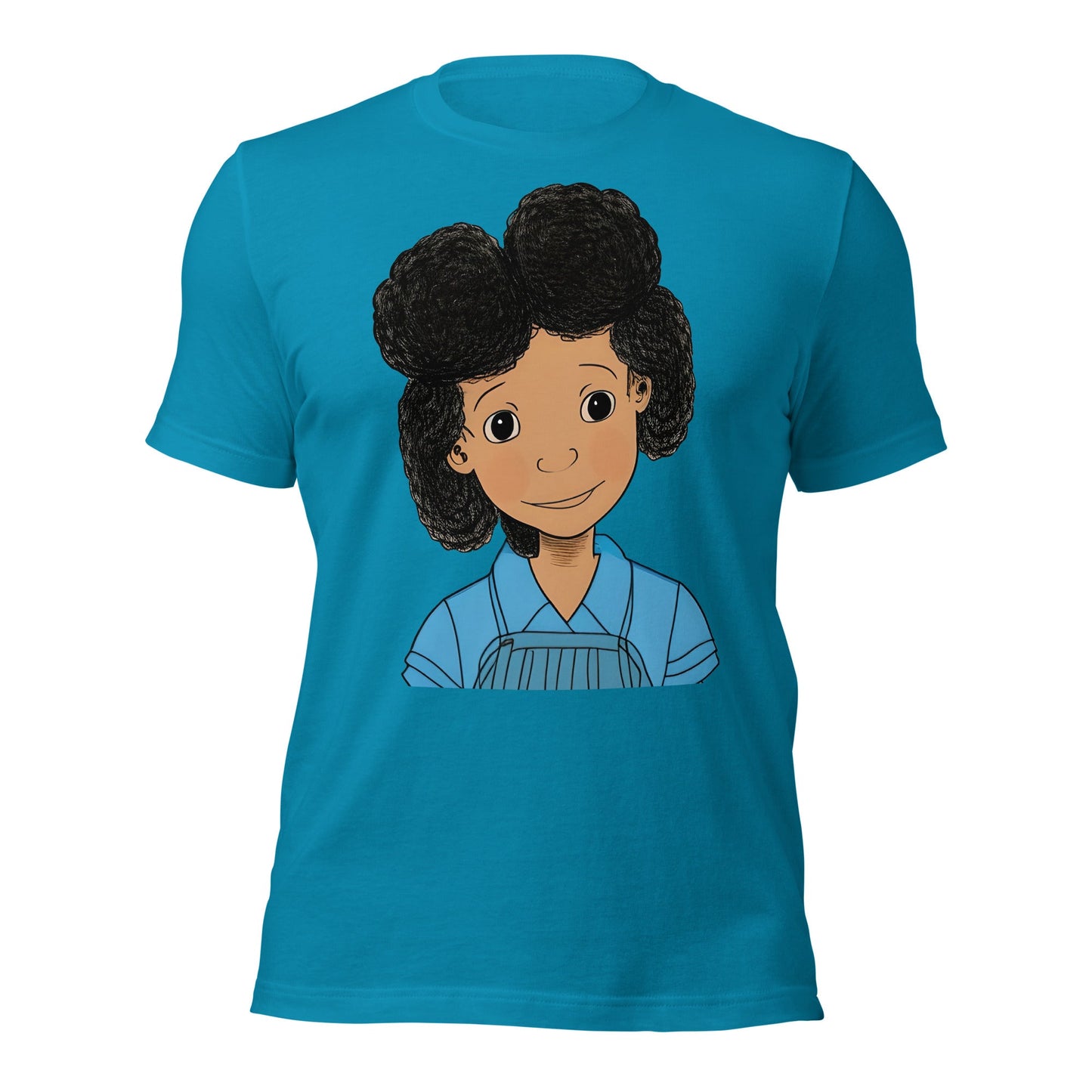 My Blue Girl Art T-shirt-Wearable art t-shirt-Aqua-S-mysticalcherry