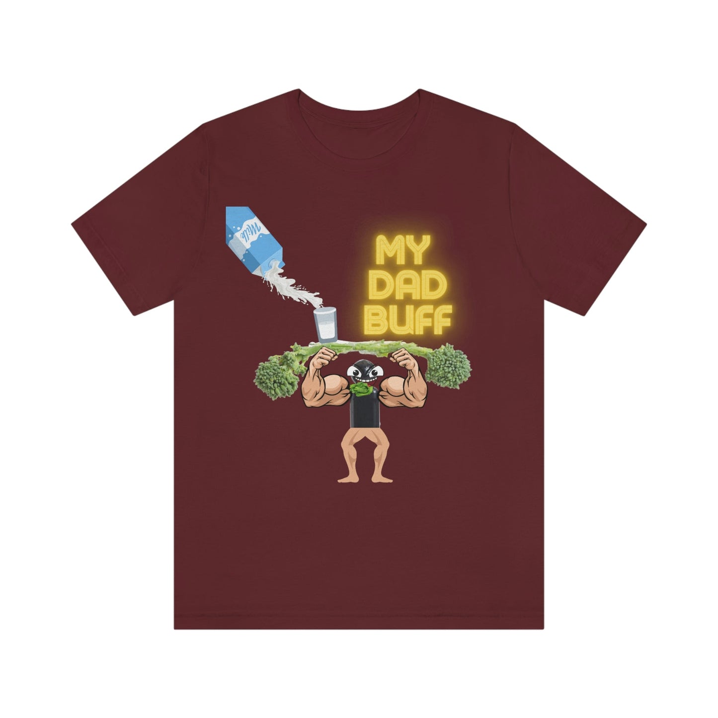 My Dad Buff Graphic T-Shirt-T-Shirt-Maroon-S-mysticalcherry