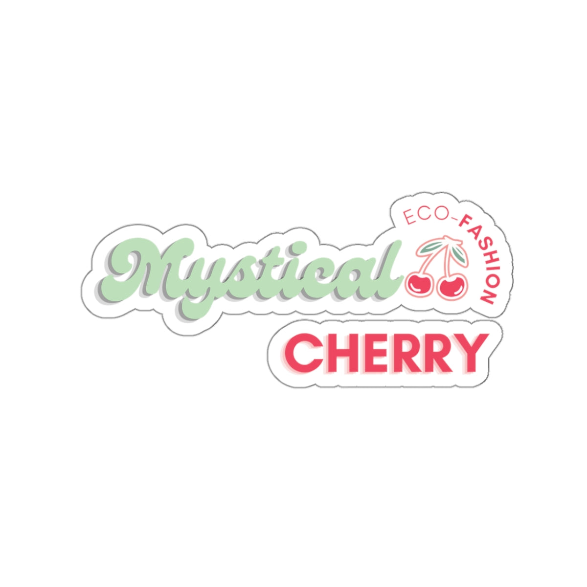 Mystical Cherry Kiss-Cut Stickers-Paper products-3" × 3"-White-mysticalcherry