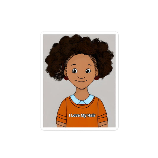 Orange Girl Bubble-free stickers-4″×4″-mysticalcherry