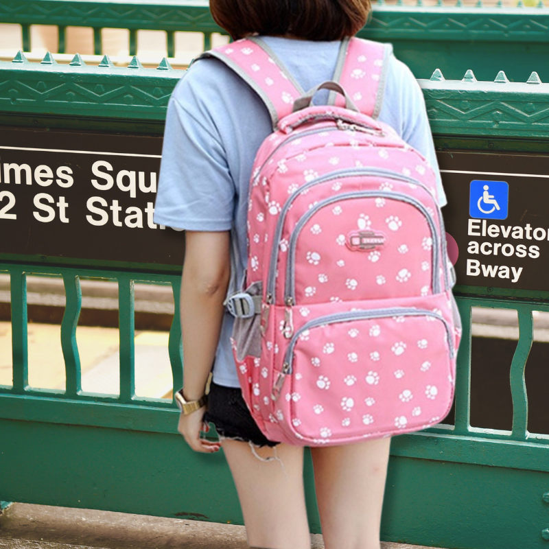 Paw Print Backpack-school Backpacks-mysticalcherry