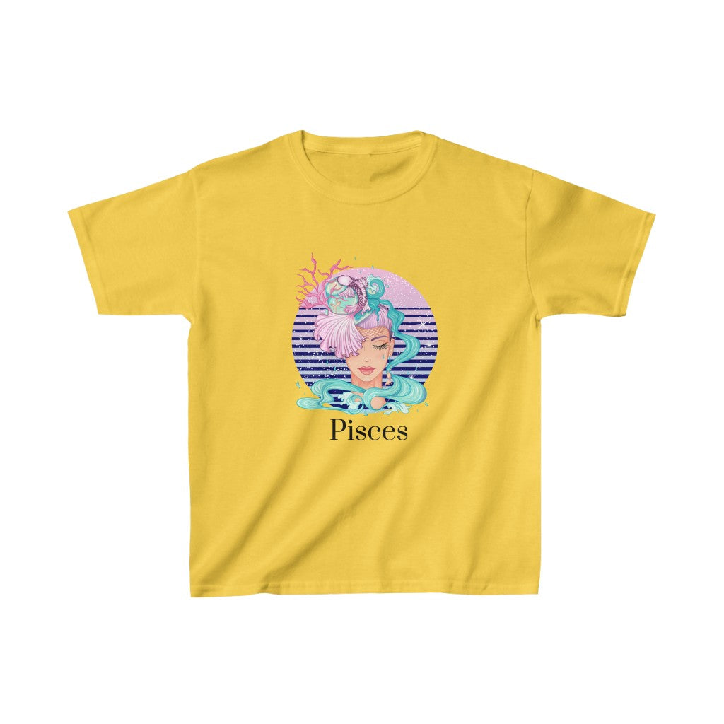 Pisces Kids Cotton™ Tee-Kids clothes-XS-Daisy-mysticalcherry