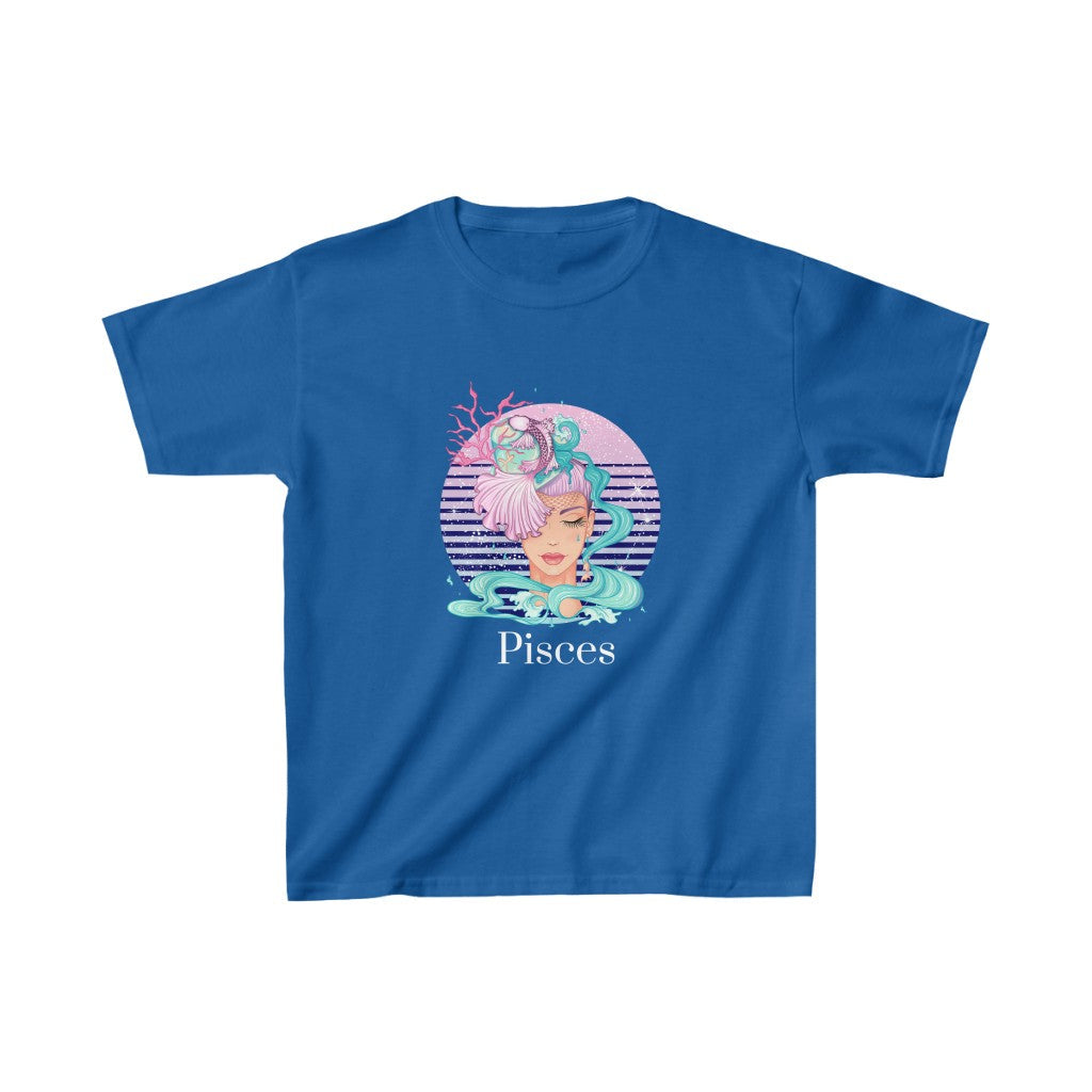 Pisces Kids Cotton™ Tee-Kids clothes-XS-Royal-mysticalcherry