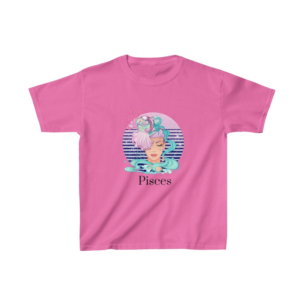 Pisces Kids Cotton™ Tee-Kids clothes-XS-Azalea-mysticalcherry