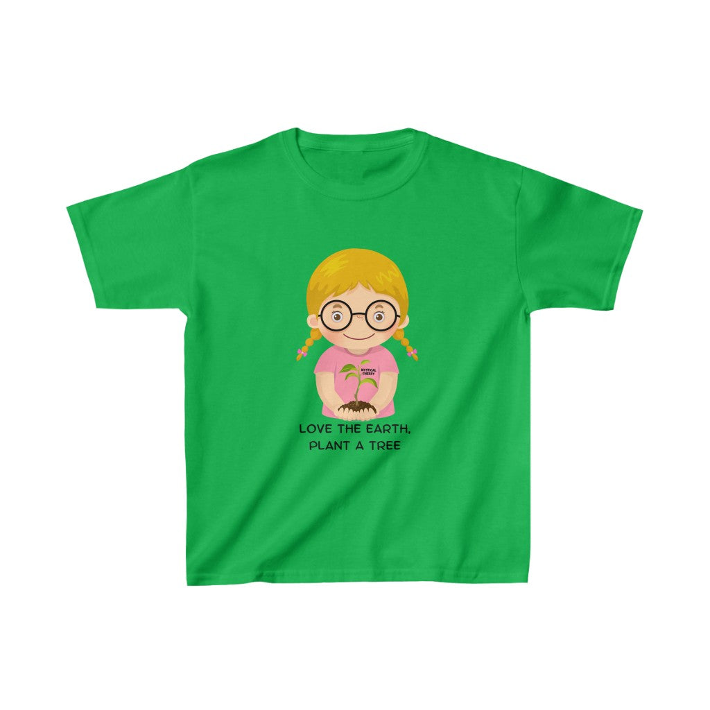 Plant A Tree Girl Cotton™ Tee-Kids clothes-XS-Irish Green-mysticalcherry