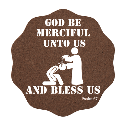 Psalm 67: God Be Merciful Unto Us, And Bless Us Metal Wall Art Sign-Wall Art-Copper-12 Inch-mysticalcherry