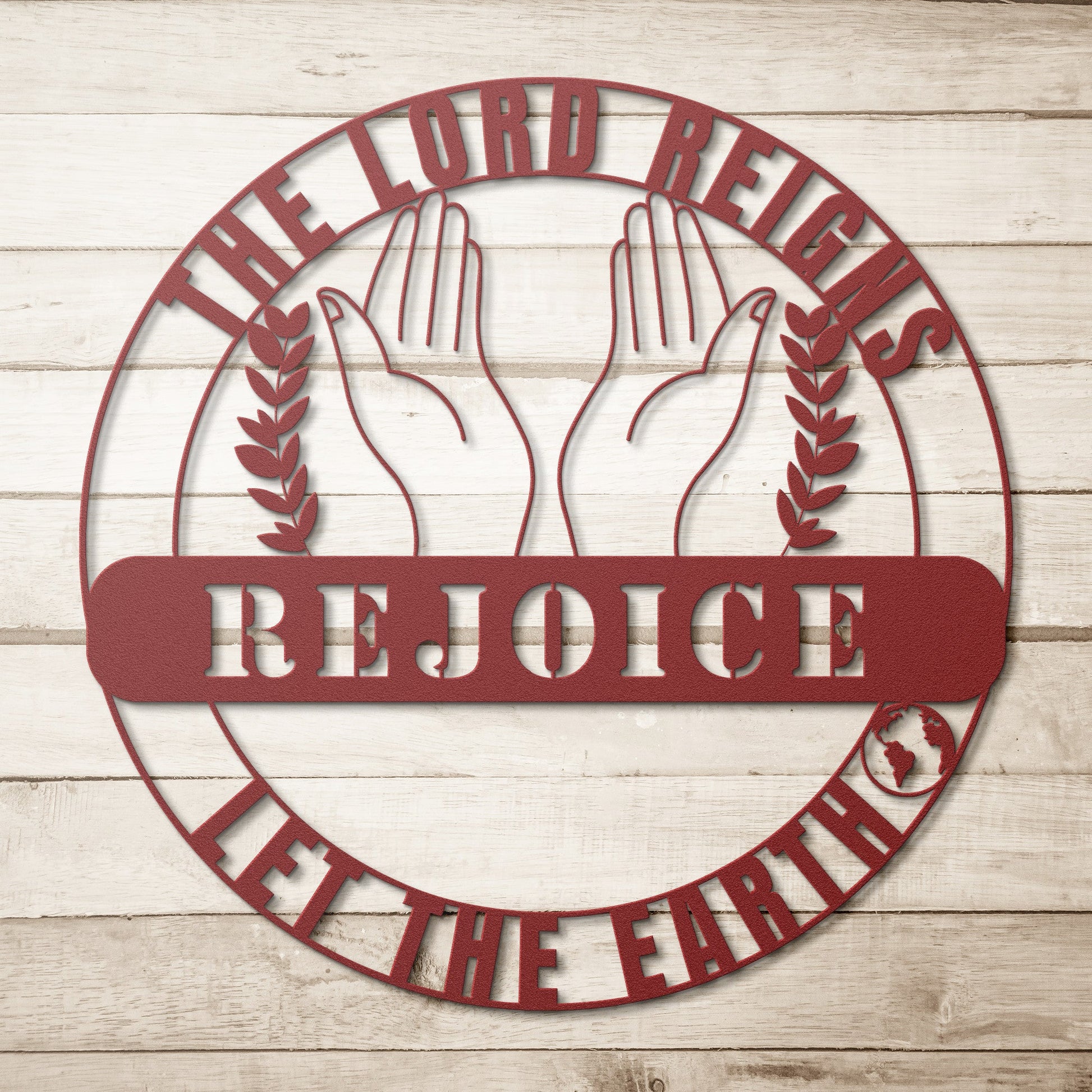 Pslam 91: The Lord Reigns; Let The Earth Rejoice Metal Wall Art Sign-Wall Art-mysticalcherry