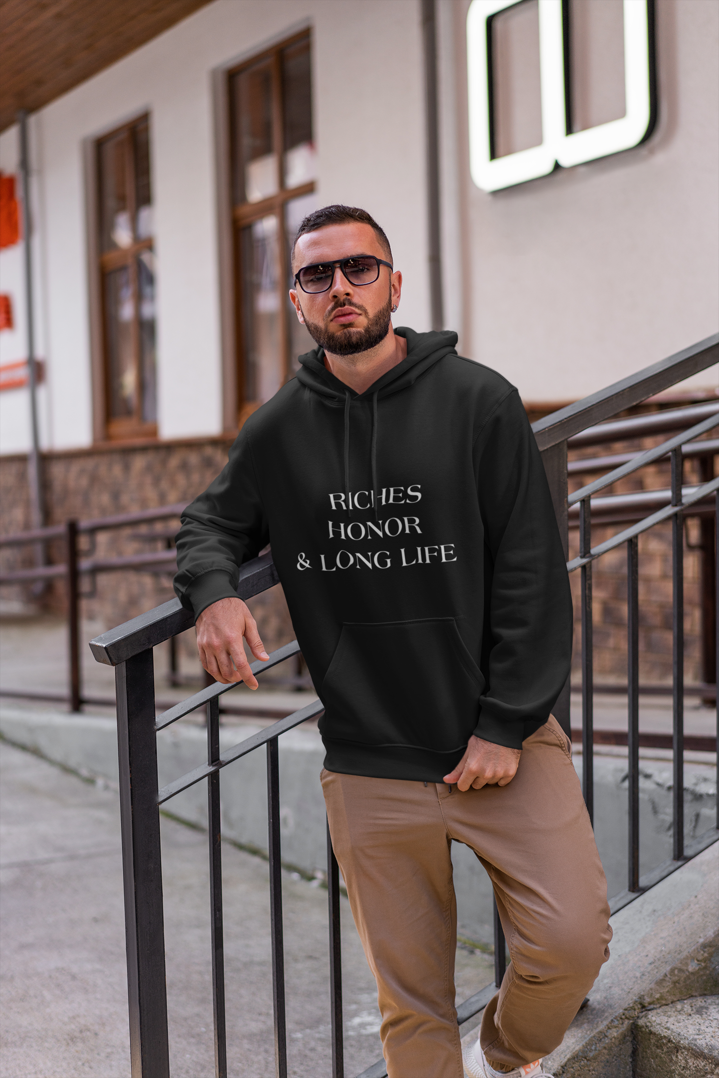 RICHES HONOR & LONG LIFE HOODIE-Hoodie-mysticalcherry