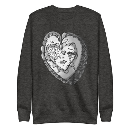 Reminiscent ♥️ Premium Crewneck Sweatshirt-clothes- sweater-Charcoal Heather-S-mysticalcherry