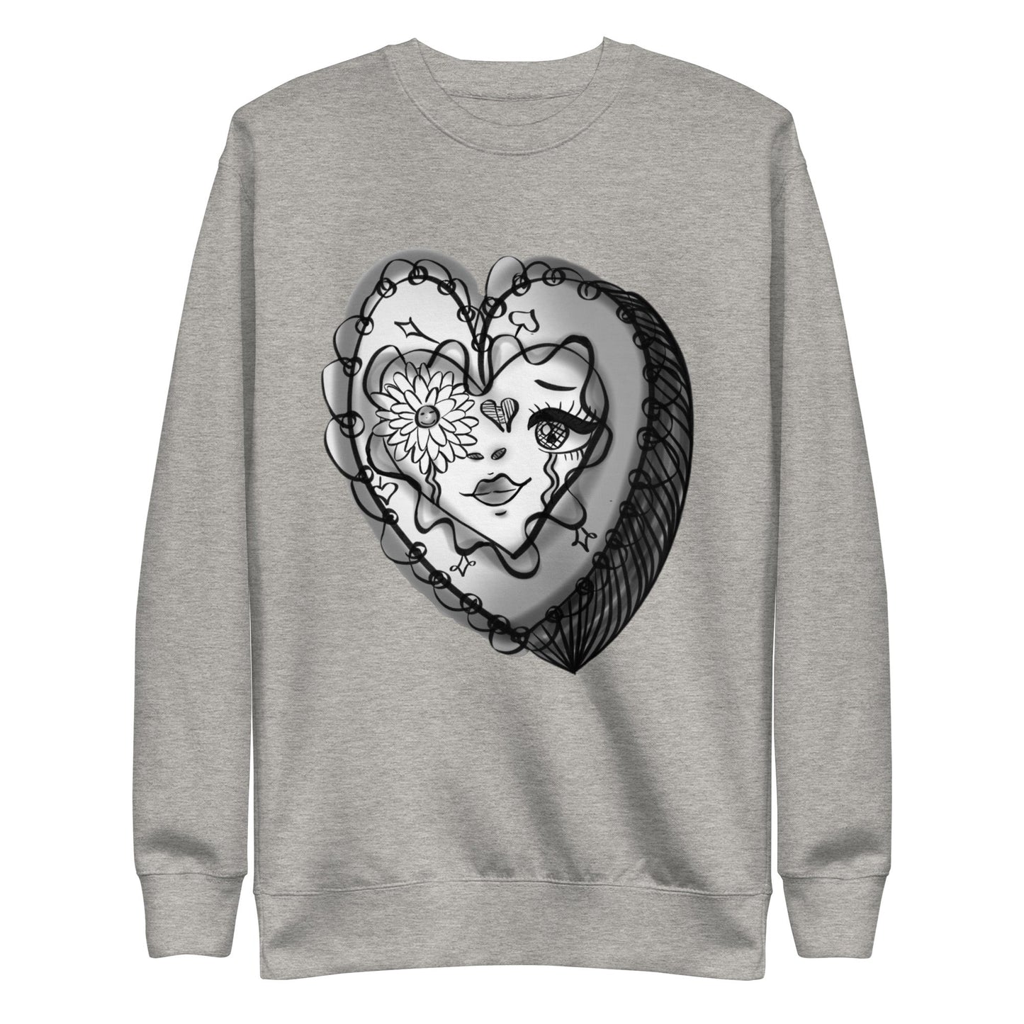 Reminiscent ♥️ Premium Crewneck Sweatshirt-clothes- sweater-Carbon Grey-S-mysticalcherry