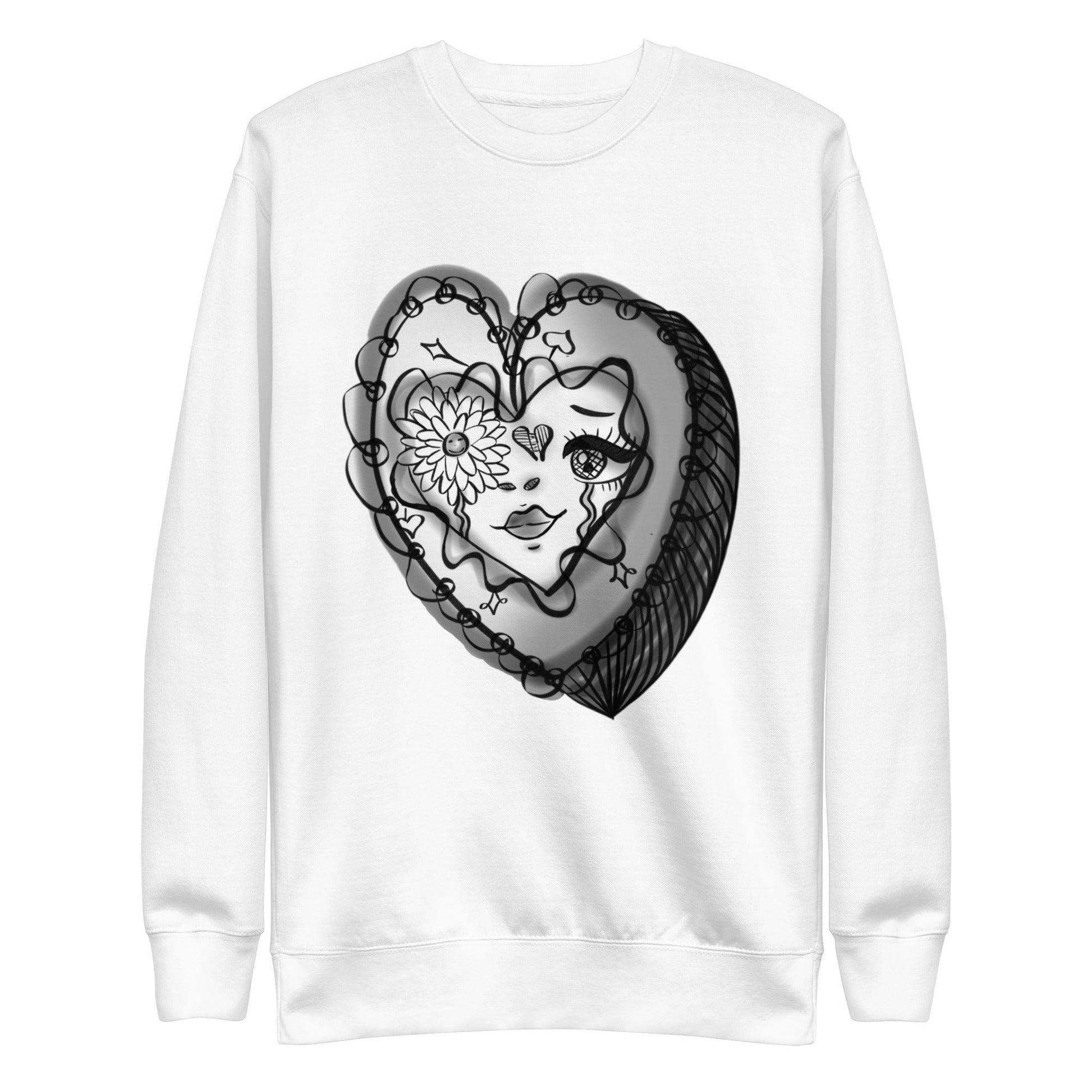 Reminiscent ♥️ Premium Crewneck Sweatshirt-clothes- sweater-White-S-mysticalcherry