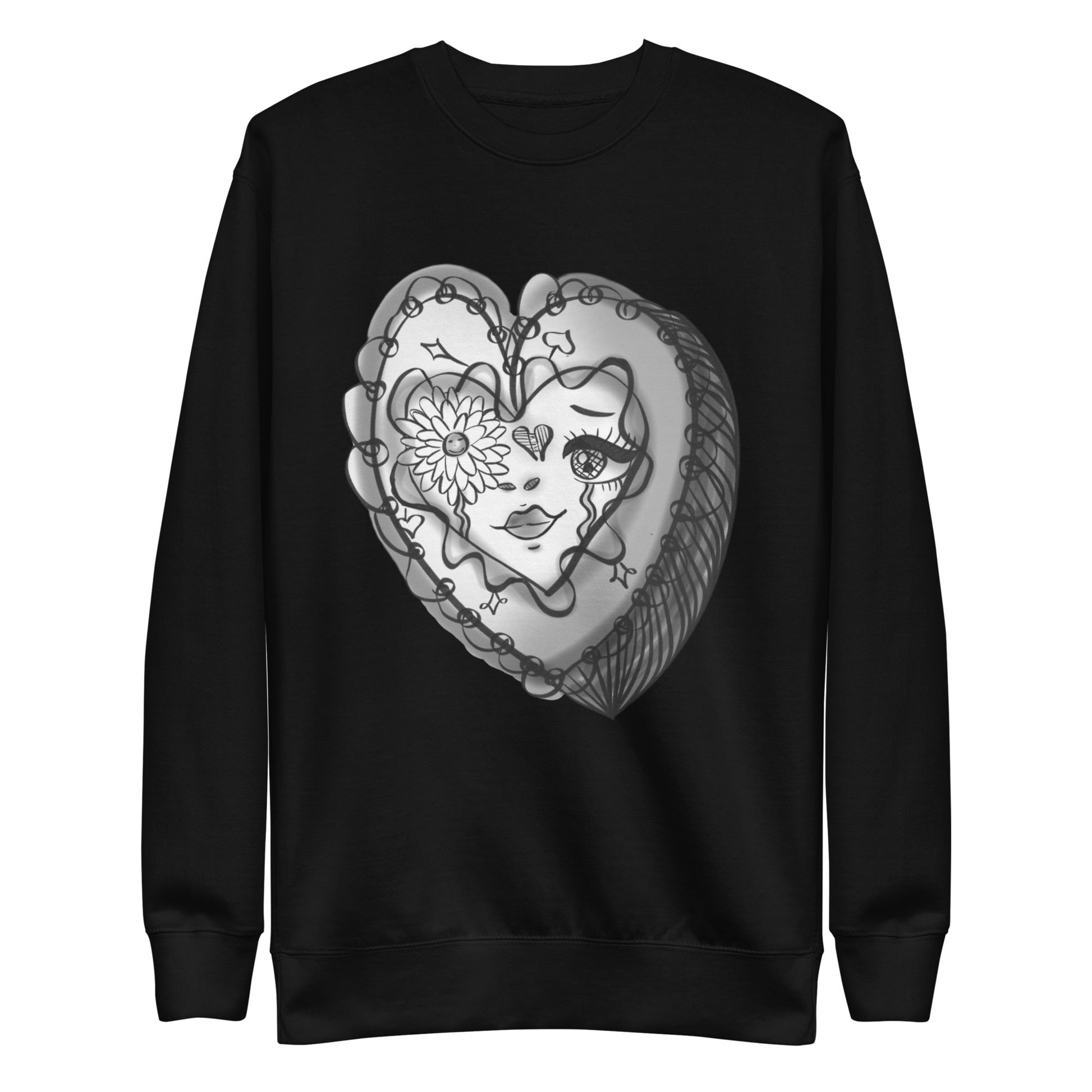 Reminiscent ♥️ Premium Crewneck Sweatshirt-clothes- sweater-Black-S-mysticalcherry